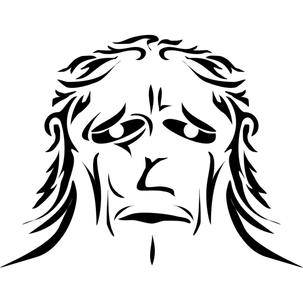 SVG Frown ape face