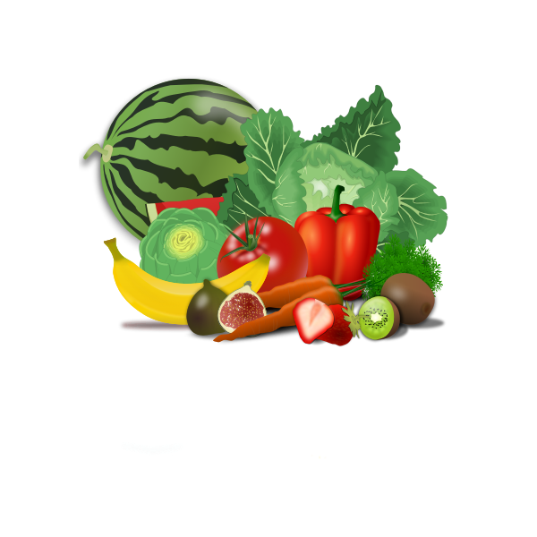 SVG Fruit and vegetables vector image