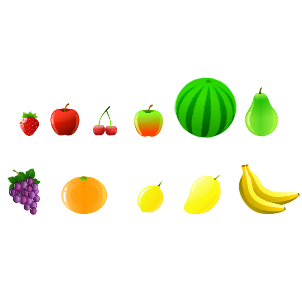 SVG Fruit collection
