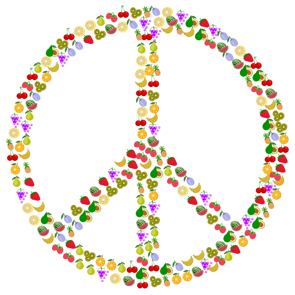 SVG Fruit peace sign