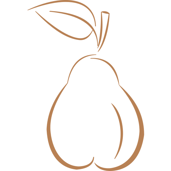 SVG Fruit pear silhouette