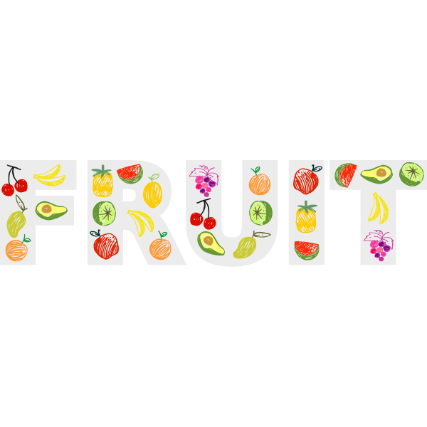 SVG Fruit typography
