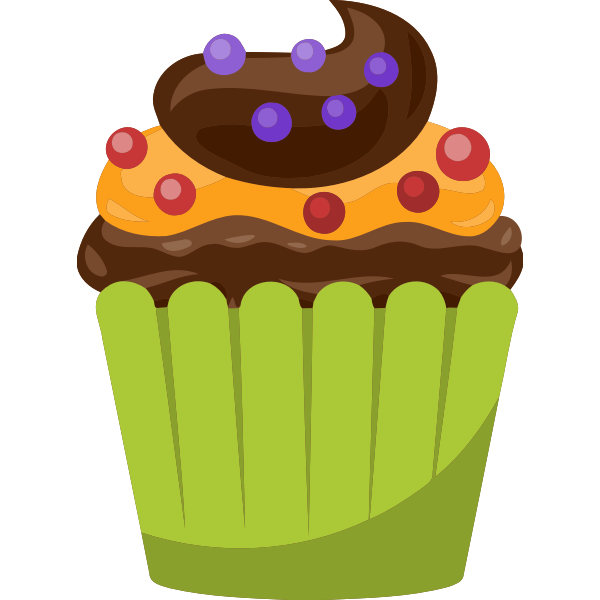 SVG Fruity cupcake