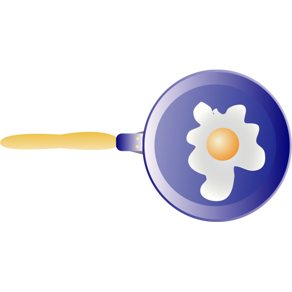 SVG Frying pan with egg