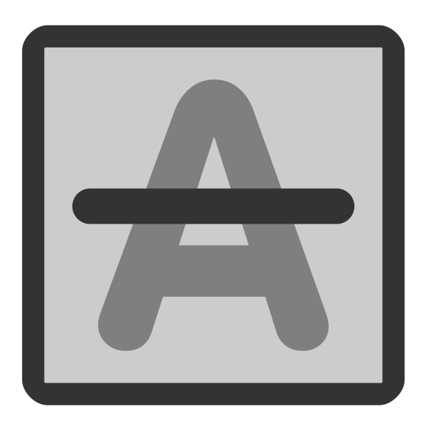 SVG ftstrikethrough