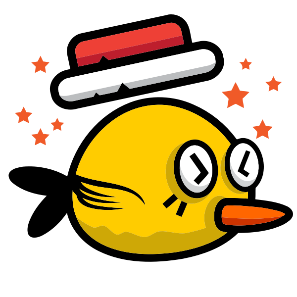 SVG Funky flying bird