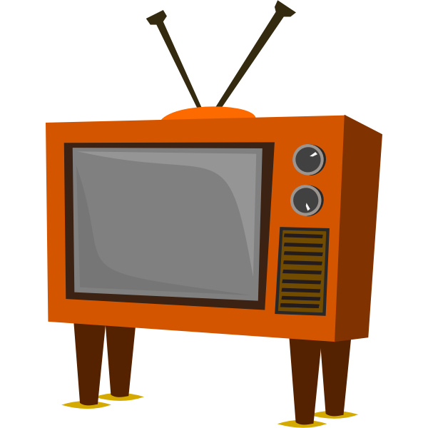 SVG Funky old TV set vector image