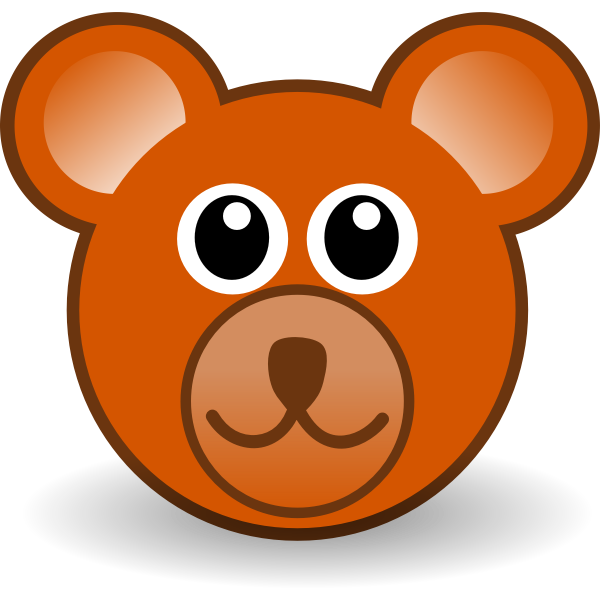 SVG Funny bear head vector clip art