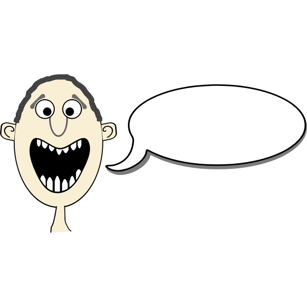SVG Funny boy comic announcement vector image