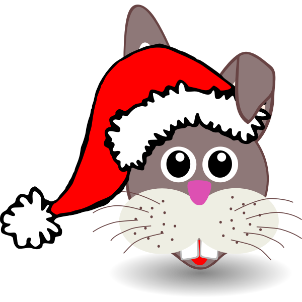 SVG Funny bunny face vector image