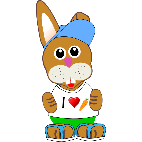 SVG Funny bunny vector drawing