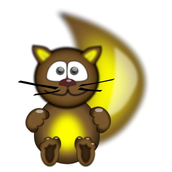 SVG Funny cat mascot vector drawing