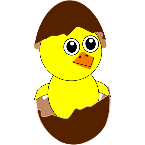 SVG Funny chick vector image