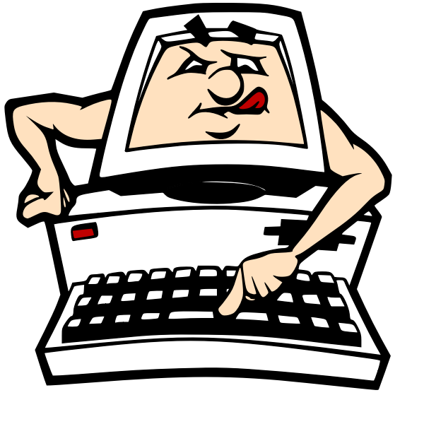 SVG Funny computer vector illustration