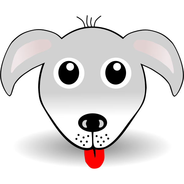 SVG Funny dog head vector drawing