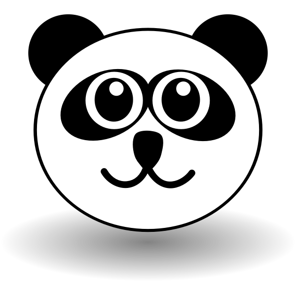 SVG Funny dog head vector drawing