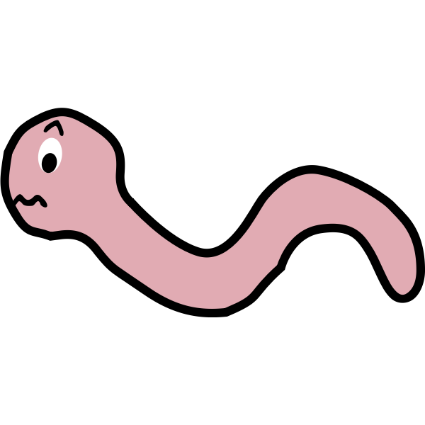 SVG Funny Earthworm Cartoon