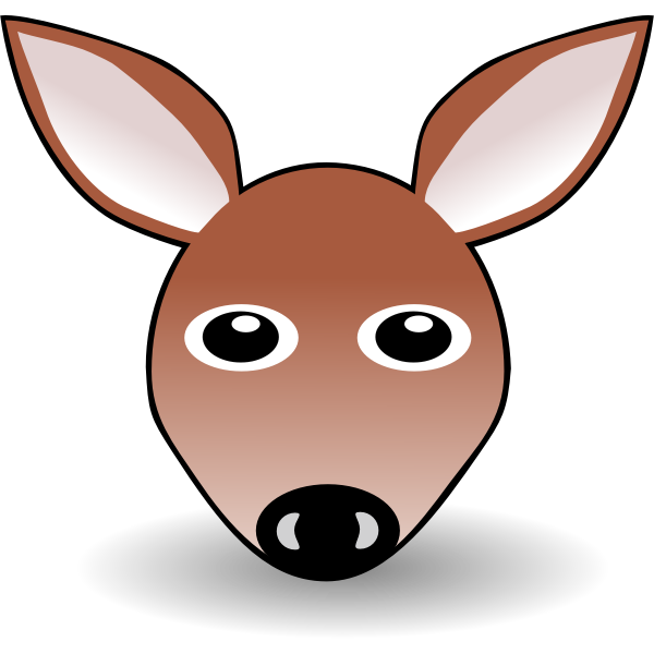 SVG Funny fawn face vector graphics
