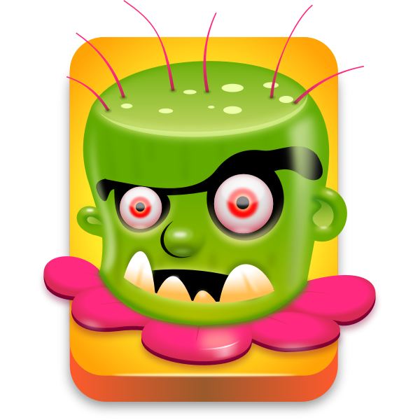 SVG Funny game monster vector image