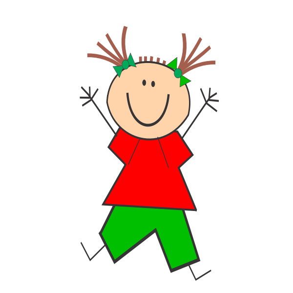 SVG Funny girl jumping