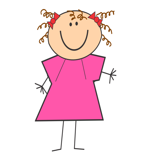 SVG Funny girl sketch