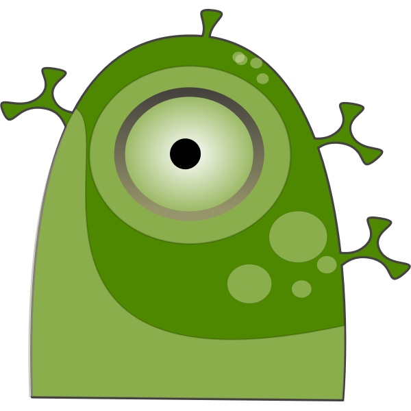 SVG Funny green alien