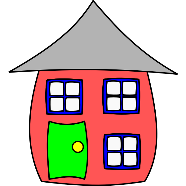 SVG Funny house vector image