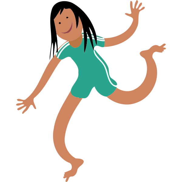 SVG Funny kid running