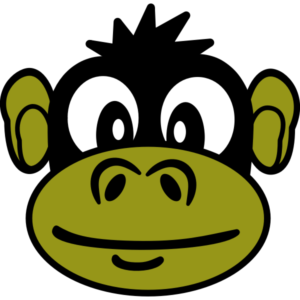 SVG Funny monkey vector illustration