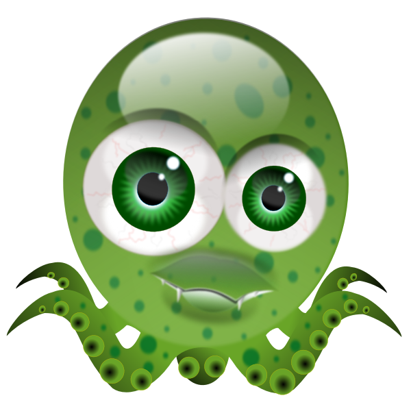 SVG Funny octopus vector illustration