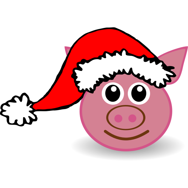 SVG Funny piggy face vector image