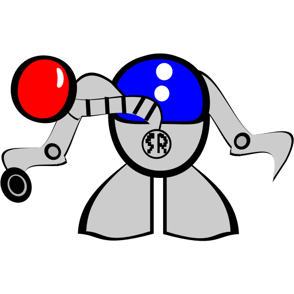 SVG Funny sci-fi robot vector graphics