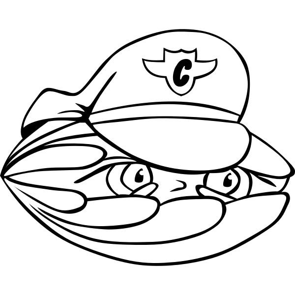 SVG Funny security guard vector portrait