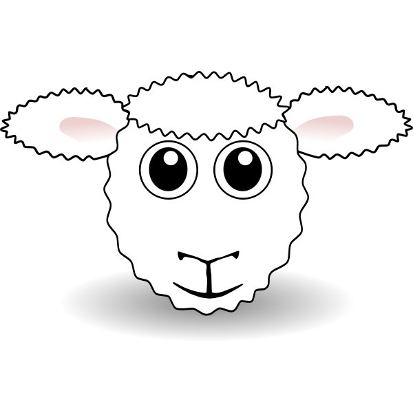 SVG Funny sheep face vector image