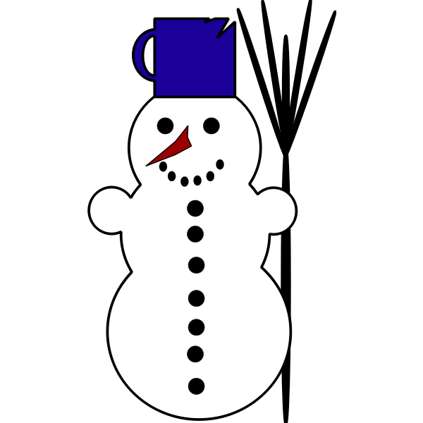 SVG Funny snowman vector graphics