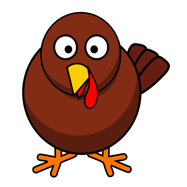 SVG Funny turkey vector illustration