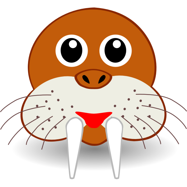 SVG Funny walrus head vector drawing