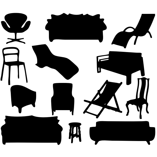SVG Furniture silhouettes