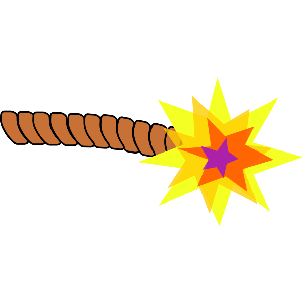 SVG fuse lit