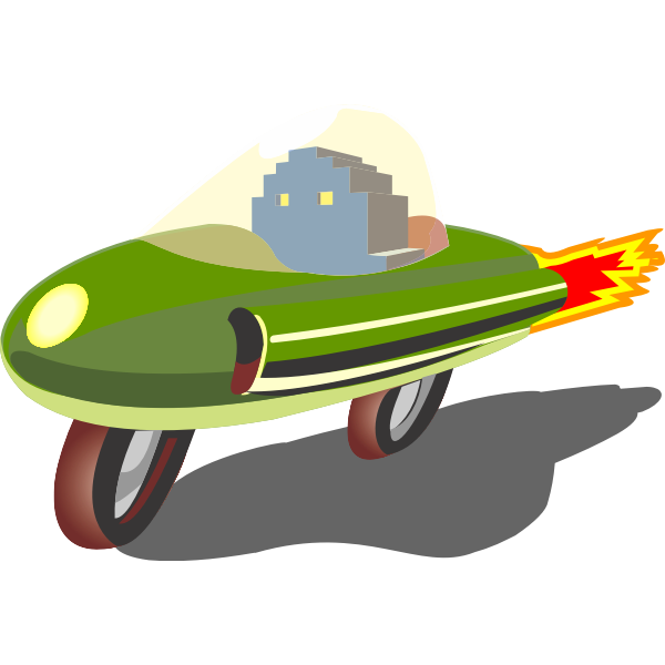 SVG Futuristic retro bike