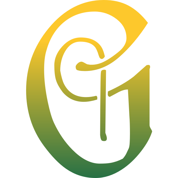 SVG G letter in green and yellow