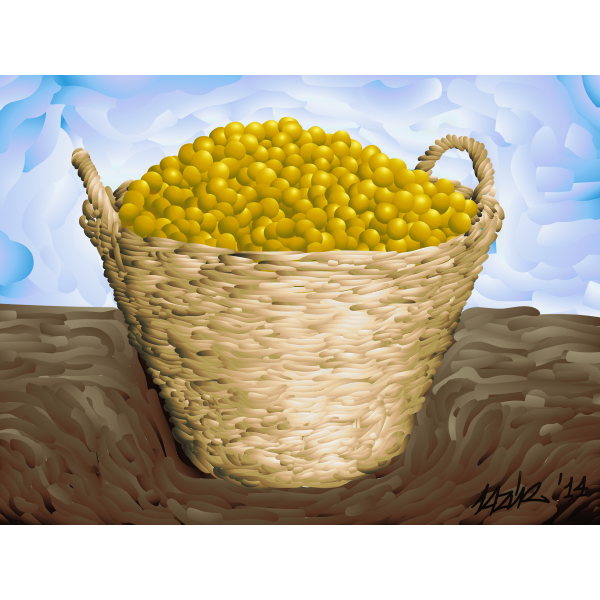 SVG Gage plum basket vector image