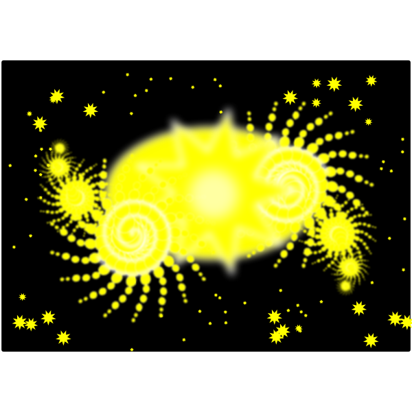 SVG Gallaxies collide vector image
