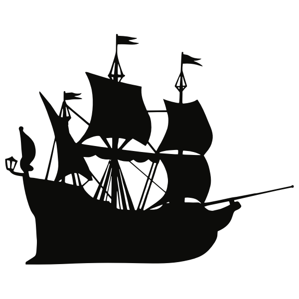 SVG Galleon ship silhouette