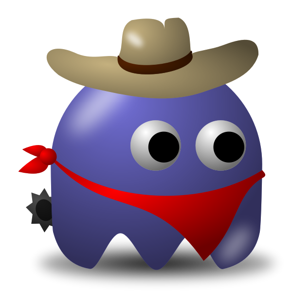 SVG Game baddie cowboy vector image