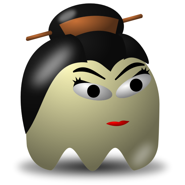 SVG Game baddie geisha vector image