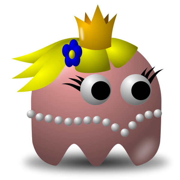 SVG Game baddie princess vector image
