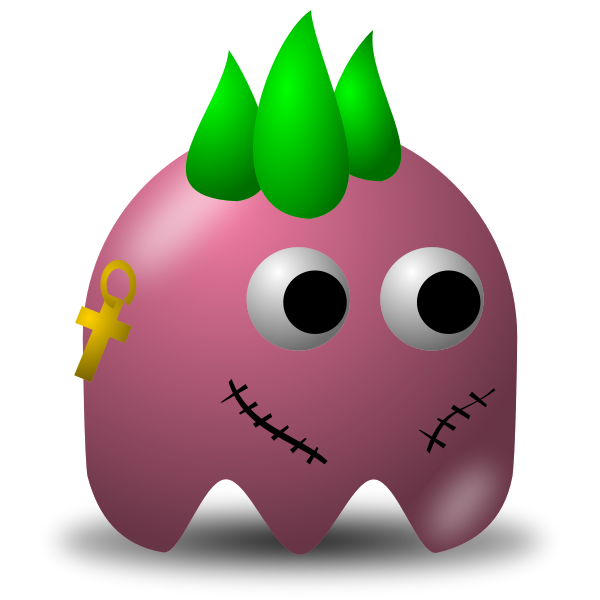 SVG Game baddie punker vector image