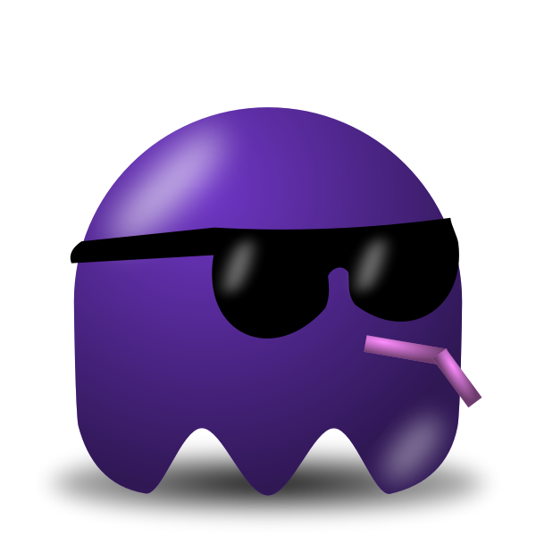 SVG Game icon guy in sunglasses vector image