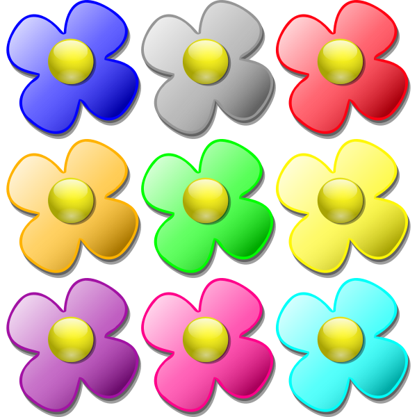 SVG Game marbles - flowers